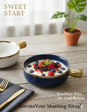 Porcelain Snack Bowl With Handle
