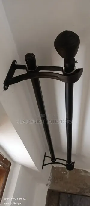 Black, Powder Coated, Strong and Elegant Powder Coated Window Rods