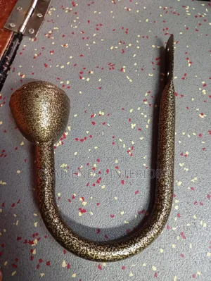 Brown and Black, Rough Coated, Metallic Curtain Holders