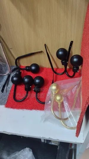 Gold, Black and Silver Sleek and Simple Metallic Curtain Holders