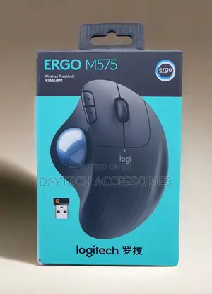 The Logitech ERGO M575 Wireless Trackball Mouse in Black