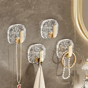 Set of 5 Golden Acrylic Hooks