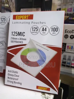 Expert Expert A4 Laminating Film - 100 Pcs, Clear, 125 Micron
