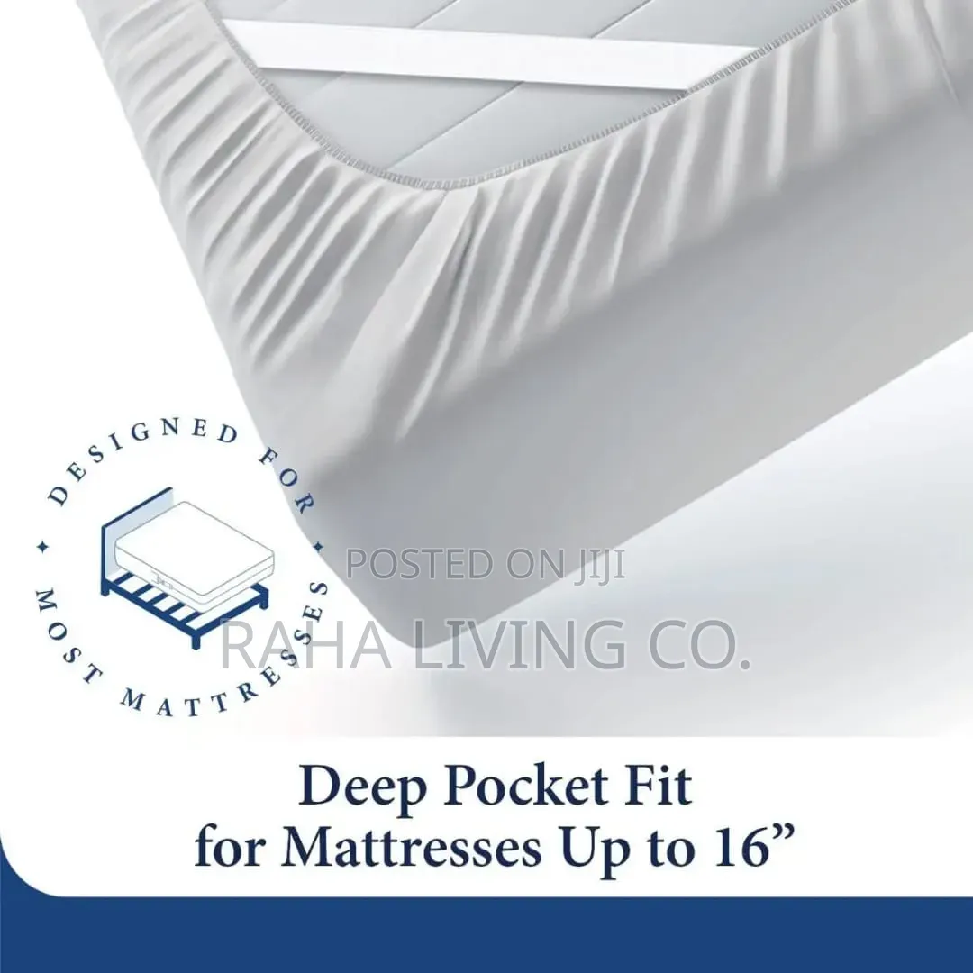 Cotton Fitted Mattress Cover 2 Pillowcases | 3 Sizes