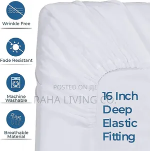 Cotton Fitted Mattress Cover 2 Pillowcases | 3 Sizes