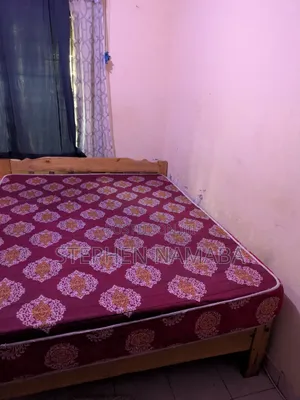 5 by 6 Bed and Mattress With Drawers and Bedside Table