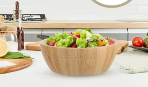 Round Wooden Salad Bowl