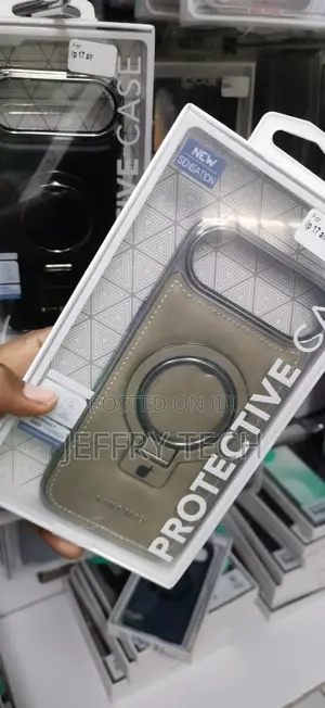 iPhone 17 Air Titanium Grey RIMBMAX Luxury Leather MagSafe Case