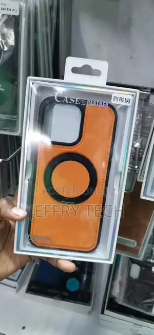 iPhone 16 Pro Max Case Partner Orange PU Leather Case