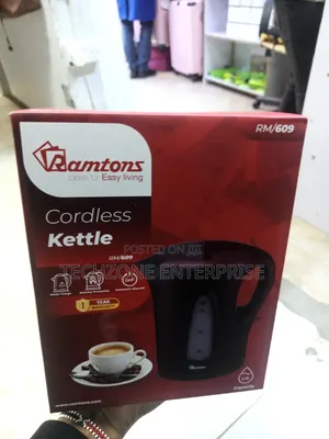 Ramtons RM/609-cordless Electric Kettle 1.7 Litres- Black Red 