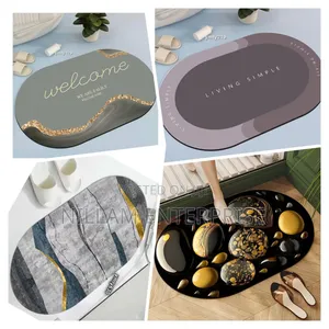 Big Size Oval 48*78cm* Bathroom/ Door Mats With Rubber Underside