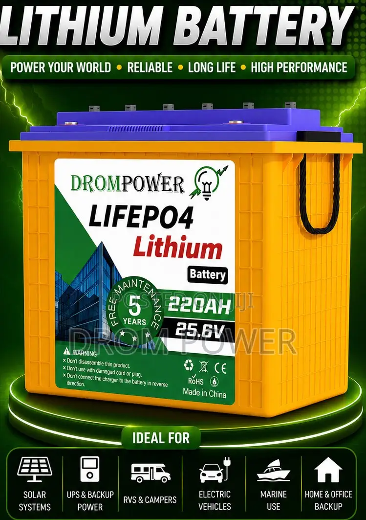 Lithium Battery 25.6v 220ah