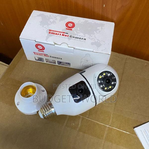360° Smart WiFi Bulb Camera With Dual HD Lens Remote Viewing