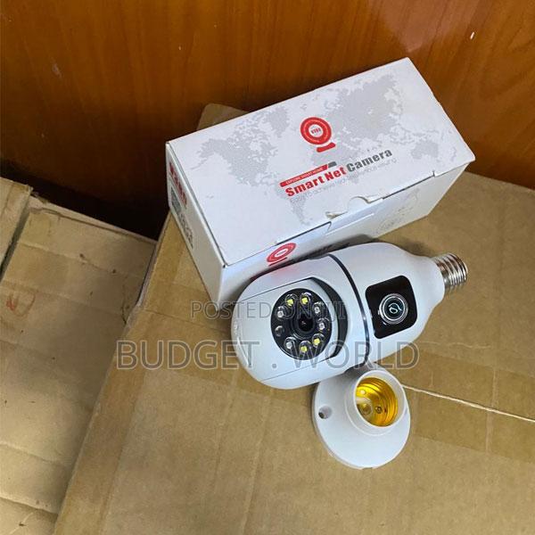 V380 Pro Smart Dual Lens PTZ WiFi Bulb Camera – 360° Indoor Security