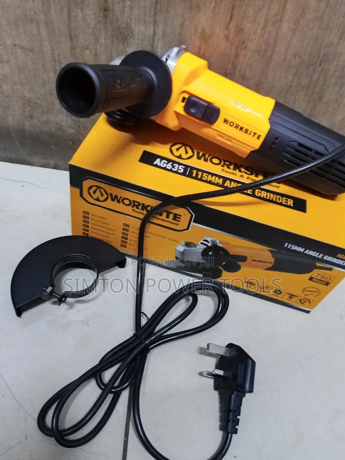 115mm Worksite 4" Electric Angle Grinder