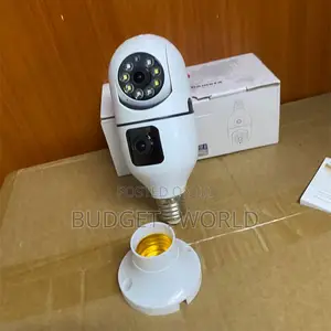 360° Indoor WiFi Bulb Camera With Dual Cameras Night Vision