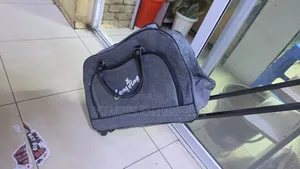 Grey Travelling Bag on Wheels With Wheels