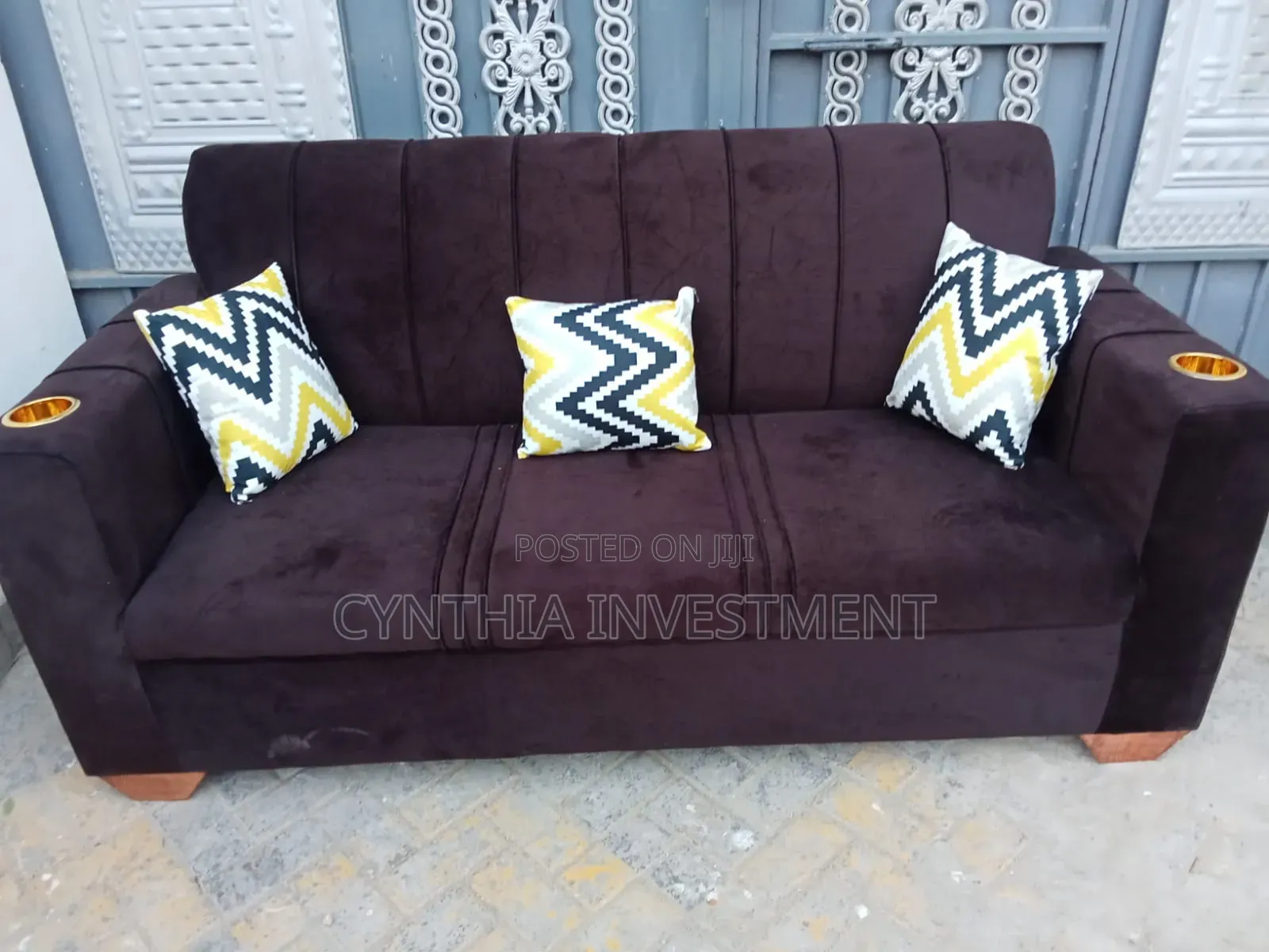Purple 5 Seater Sofa