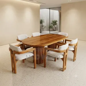 Modern Oval Solid Wood Dining Set Collection