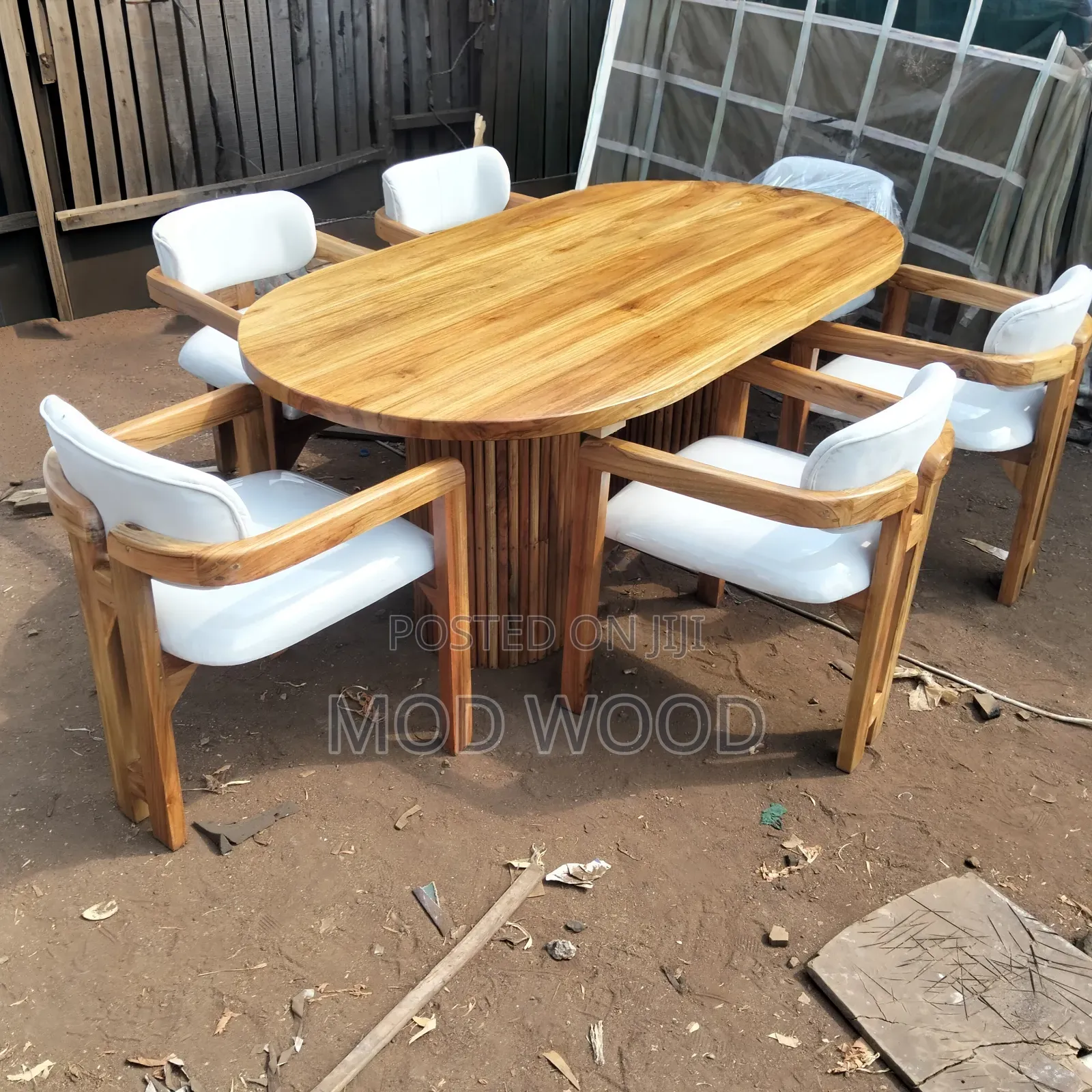 Modern Oval Solid Wood Dining Set Collection