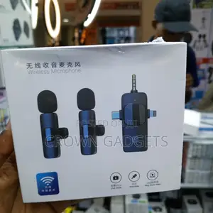 Wireless Lavalier Microphone for iPhone Android USB-C Clip On