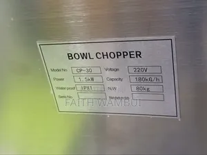 180kg/Hour Commercial Electric Bowl Chopper Machine