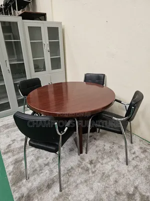 Round Wooden Conference Table