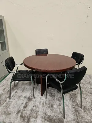Round Wooden Conference Table