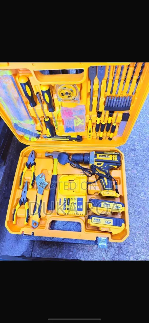 Dewalt Cordless Drill Set With Assorted Items