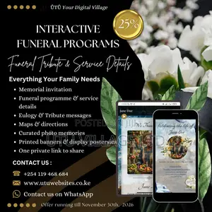 The Modern Interactive Funeral Program | Eulogy Service Details