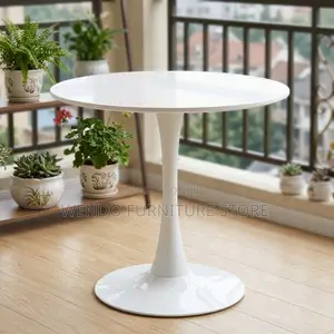 Coffee Table; Round Home Office Tulip Coffee Table Made of Marble