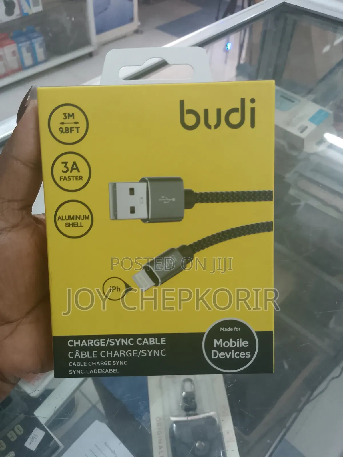Budi iPhone Charge Sync 3m Cable
