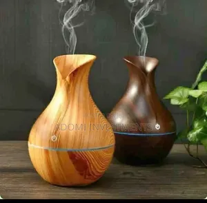 Wood Grain Vase-Shaped Ultrasonic Aroma Diffuser