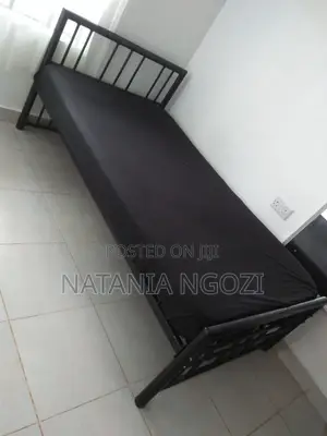Metal Bed, Strong + Mattress