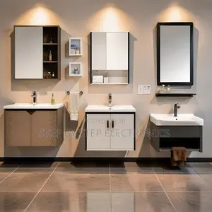 Luxury Wall Mounted Bathroom Vanity Cabinet With Storage Mirror