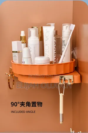 Rotating Triangle Bathroom Rack/ Cosmetic Organizer
