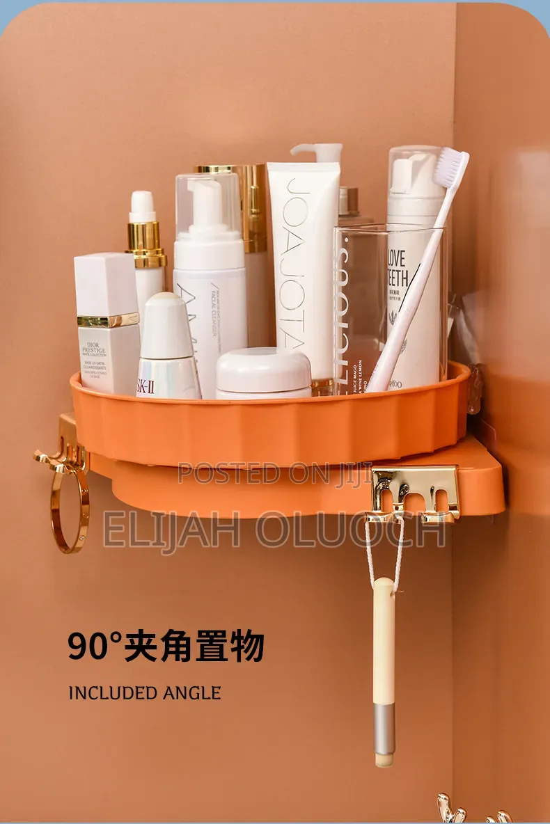 Rotating Triangle Bathroom Rack/ Cosmetic Organizer