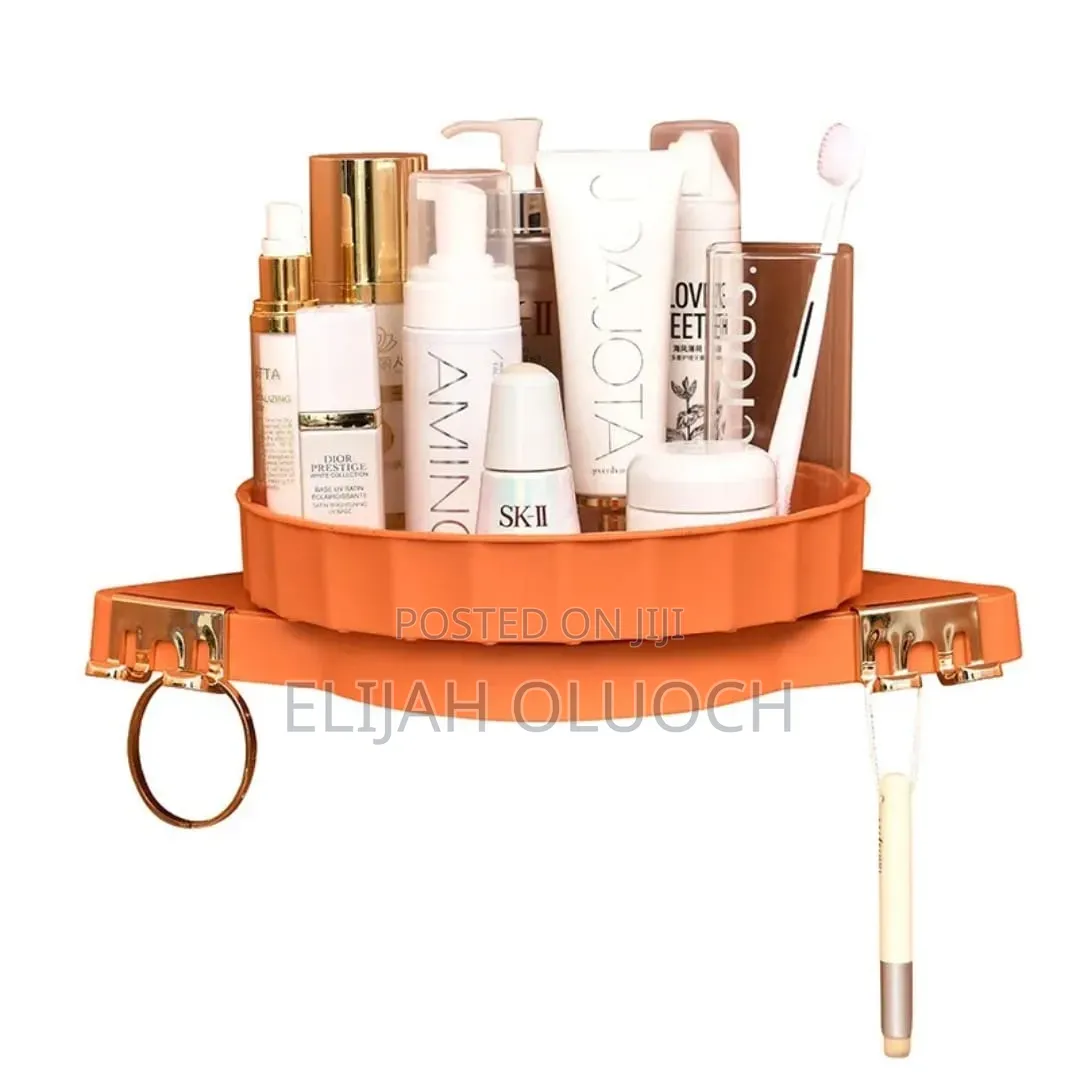 Rotating Triangle Bathroom Rack/ Cosmetic Organizer