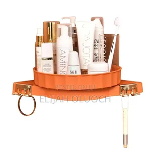 Rotating Triangle Bathroom Rack/ Cosmetic Organizer