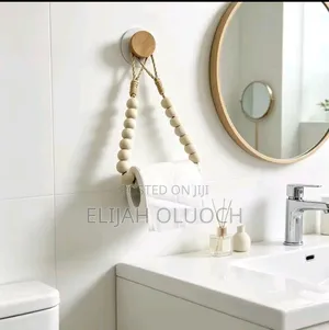 Rustic Hemp Rope Tissue Holder With Self Adhesive