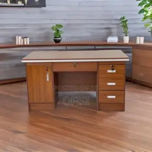 Office Desk; 120cm Economic Office Desk With Drawers