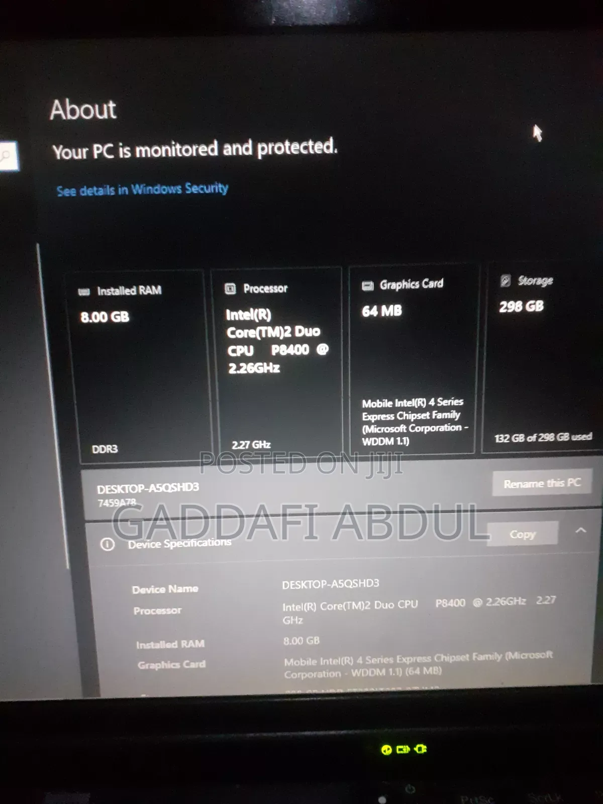 Laptop 8GB Intel Core 2 Duo HDD 500GB