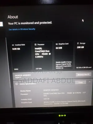 Laptop 8GB Intel Core 2 Duo HDD 500GB