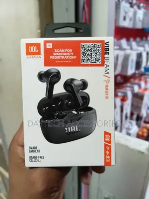 The JBL Vibe Beam True Wireless Earbuds.