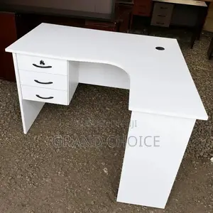 Modern Lshape Office Desk-White