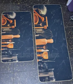 2pc Kitchen Mats With Rubber Bottom_nje