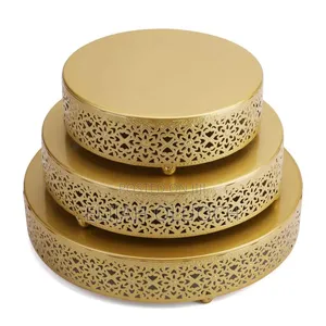 3Pcs Gold Cake Stands. Sizes: *25/30/35/Cm