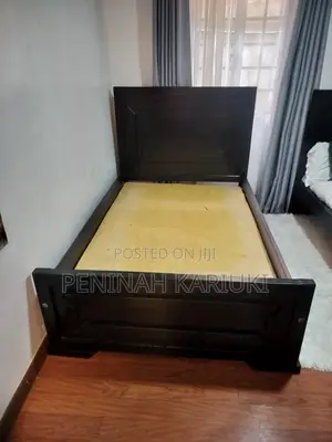 Very Sturdy Wooden 4 B 6 Bed With Mattress. In Perfect Condition