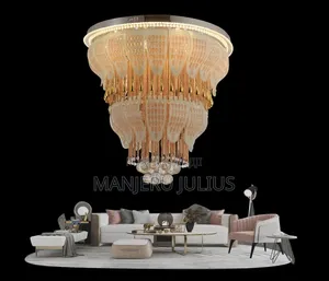 Gold Crystal Bluetooth Chandelier