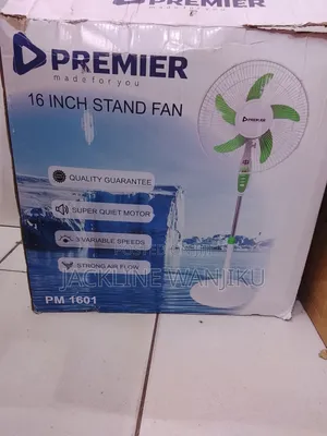 High Quality 16" Premier Standing Fan With a Round Base
